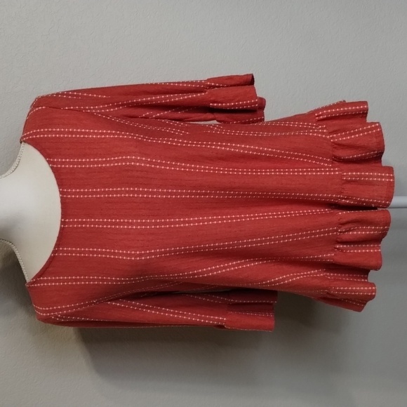 Anthropologie W5 Red Dotted Top Size Large - Picture 1 of 10